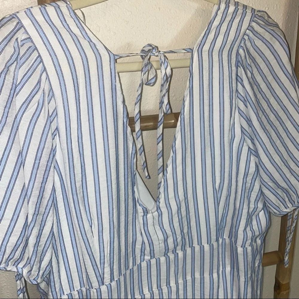 Favlux 1XL dress blue white stripes button tie - Picture 7 of 8